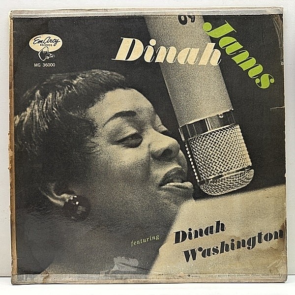 レコードメイン画像：激レア 完全オリジナル【YMG, FLAT, 大ドラ, 青刷り】DINAH WASHINGTON Dinah Jams (EmArcy MG 36000) w/ CLIFFORD BROWN, MAX ROACH