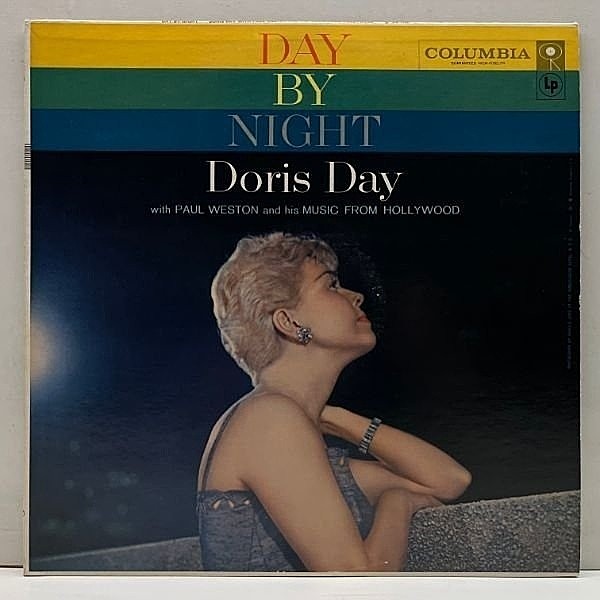 レコードメイン画像：レアな美品!! USオリジナル MONO 初版 6eye 深溝 DORIS DAY Day By Night ('56 Columbia) 絶品のバラードを綴った癒しの名盤 米モノラル LP