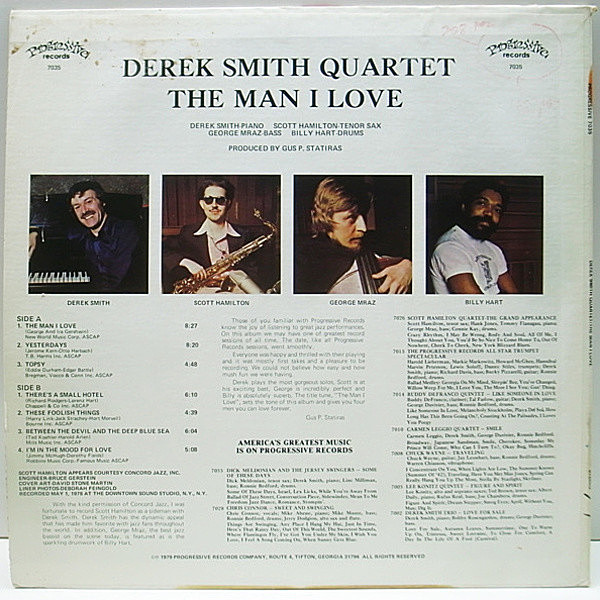 DEREK SMITH / The Man I Love (LP) / Progressive | WAXPEND
