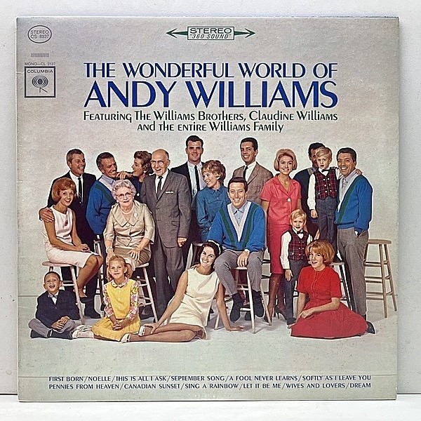 レコードメイン画像：美品!! 黒文字 360 2eye USオリジナル ANDY WILLIAMS The Wonderful World Of ～ ('64 Columbia) ゴージャスなラウンジバラード多数収録 LP