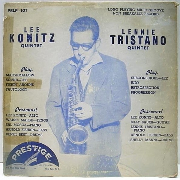 レコードメイン画像：PRESTIGE 10 FLAT オリジナル LEE KONITZ / LENNIE TRISTANO Quintet レーベルの記念すべき10LP第一弾
