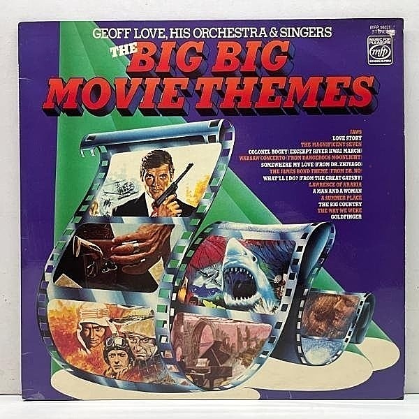 レコードメイン画像：美盤!! '77年 UKプレス GEOFF LOVE The Big Big Movie Themes (Music For Pleasure) ラウンジ風『男と女』『アラビアのロレンス』など