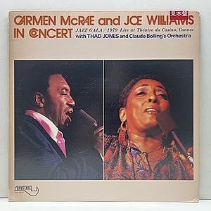 レコード画像：CARMEN MCRAE / JOE WILLIAMS / Carmen McRae And Joe Williams In Concert