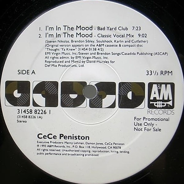 レコードメイン画像：US PROMO ONLY 12 W-PAC | CE CE PENISTON I'm In The Mood | 米プロモ・オンリー (11 Version)