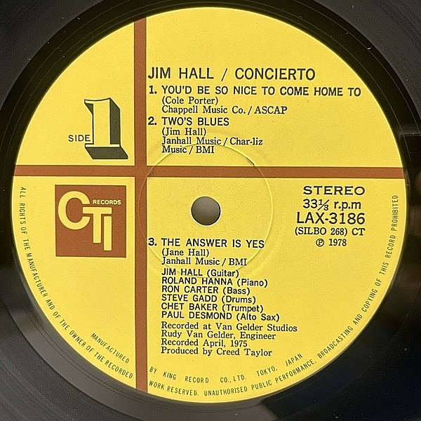 Jim Hall / Live A&M Records 激RAREテストプレス Jim Hall / Live A&M Records 激RAREテストプレス - メルカリ