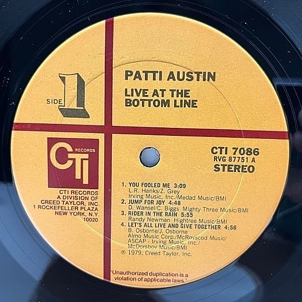 訳あってお買い得！30～80％OFF AUSTIN PATTI / WAXPEND | CTI / (LP) Line Bottom The At Live 洋楽