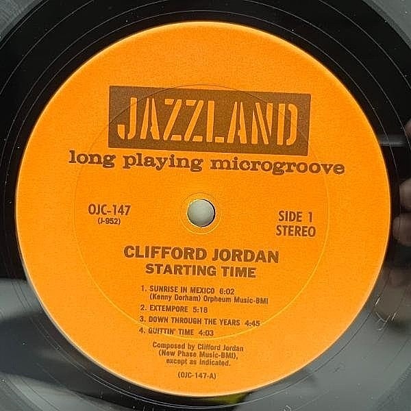 CLIFFORD JORDAN / Starting Time (LP) / Jazzland | WAXPEND