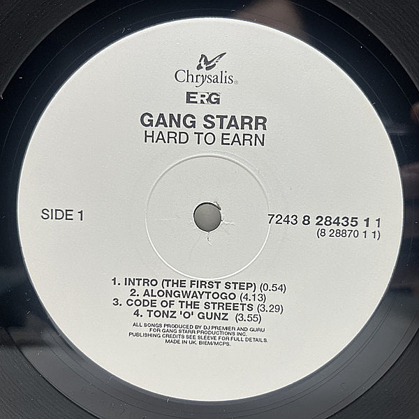 GANG STARR / Hard To Earn (LP) / Chrysalis | WAXPEND RECORDS