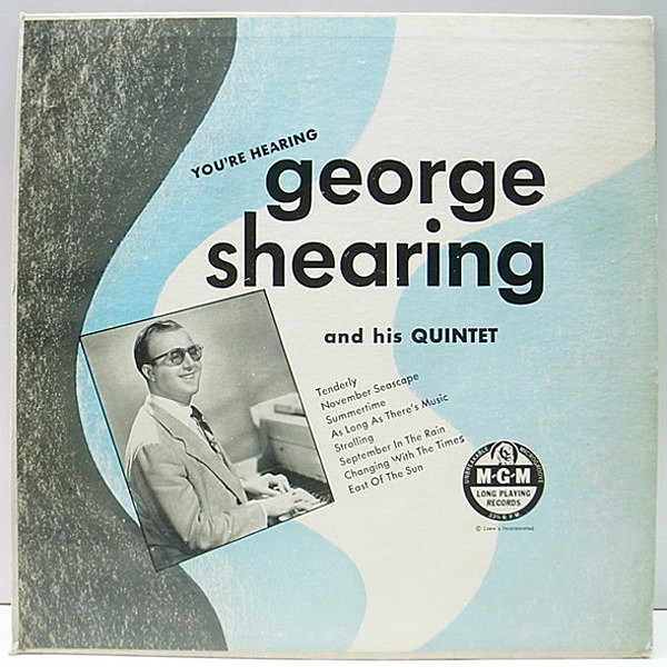 レコードメイン画像：良盤!! 10インチ FLAT 深溝 MONO オリジナル GEORGE SHEARING You're Hearing ('50 MGM) ソロ・ピアノ＆クインテット