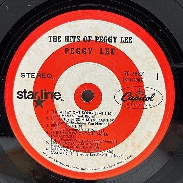 PEGGY LEE / The Hits Of (LP) / Capitol | WAXPEND RECORDS