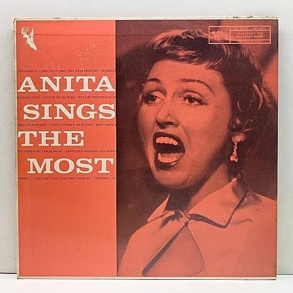レコードメイン画像：USオリジナル MONO 初版トランペッター 深溝 ANITA O DAY Sings The Most ('57 Verve) w/ Oscar Peterson Trio 名盤