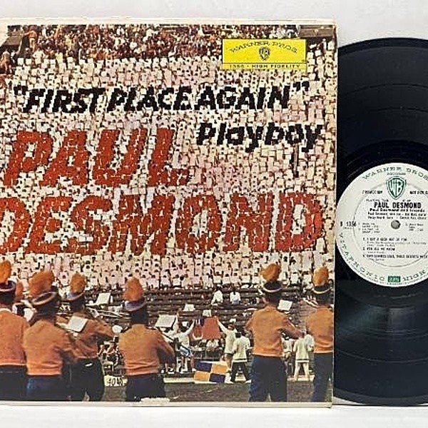 レコードメイン画像：プロモ MONO【1st Stadium】US 完全オリジナル PAUL DESMOND First Place Again - Playboy (Warner Bros. B 1356) 米 初回 モノラル