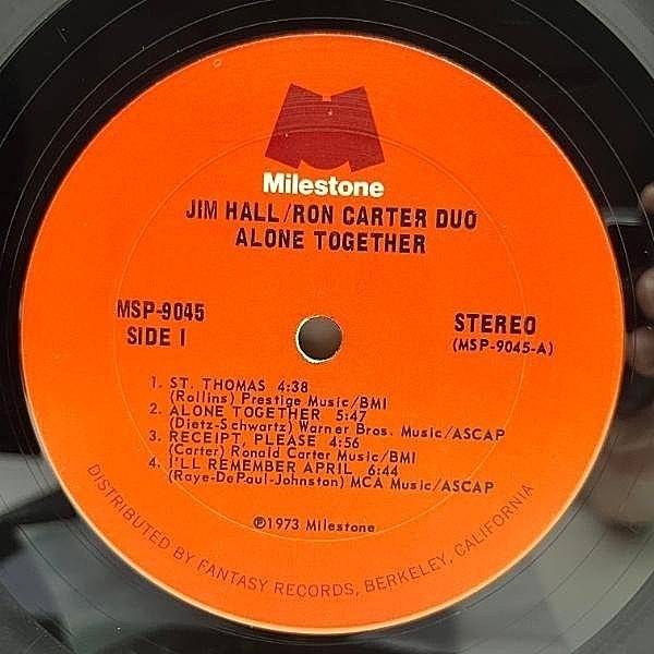 JIM HALL / RON CARTER / Alone Together (LP) / Milestone