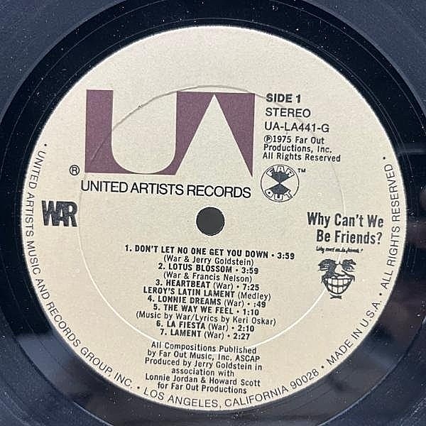 WAR / Why Can't We Be Friends? (LP) / United Artists