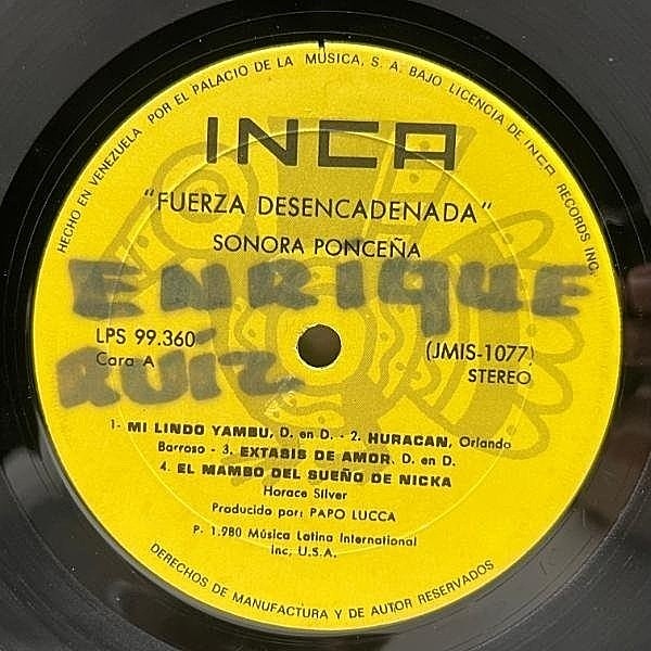 SONORA PONCENA / Unchained Force (LP) / Inca | WAXPEND RECORDS