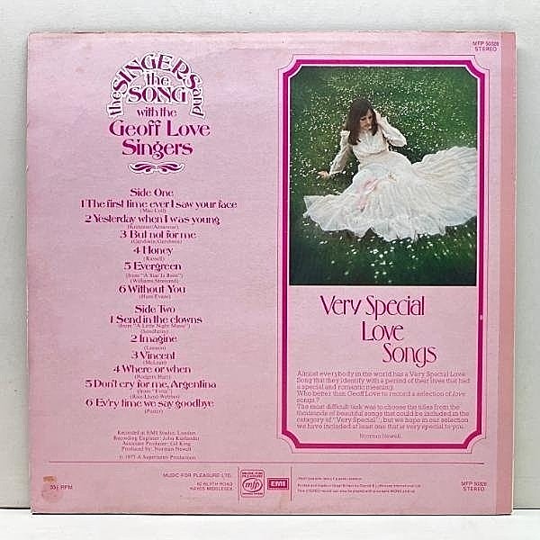GEOFF LOVE / Very Special Love Songs (LP) / Music For