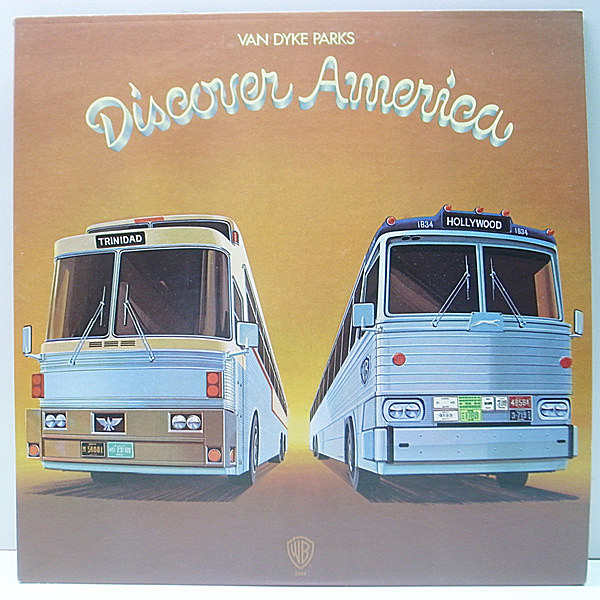 レコードメイン画像：極美品!! 初版オリーヴ 手書きBG 1マト USオリジナル VAN DYKE PARKS Discover America ('72 Warner Bros.) 二つ折り歌詞カード付き