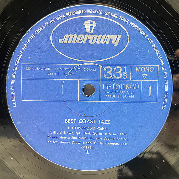 ジャズレコード　クリフォード・ブラウン　　2LPセット CLIFFORD BROWN / Best Coast Jazz (LP) / Mercury | WAXPEND
