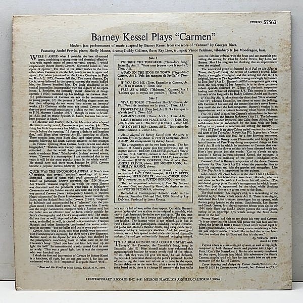 BARNEY KESSEL / Carmen (LP) / Contemporary | WAXPEND RECORDS