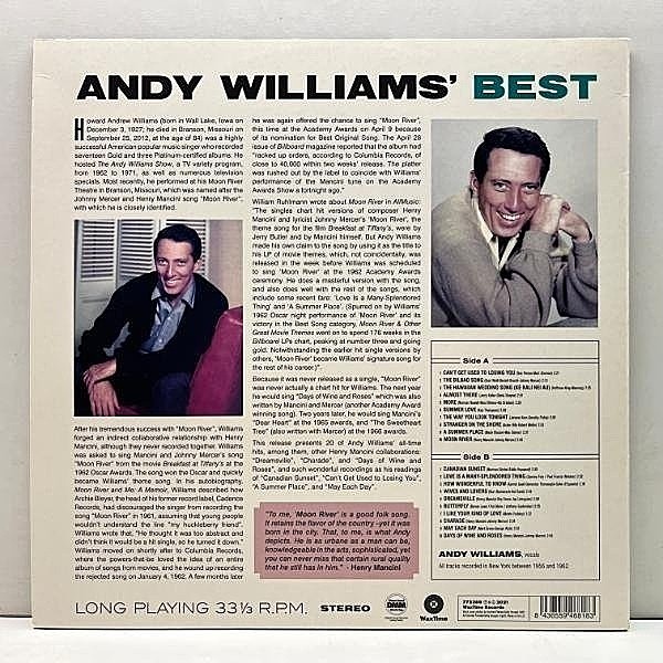 andy.williams.レトロな中古LPレコード７枚海外版とにかく良曲が一杯 ANDY WILLIAMS / Honey (LP) / CBS・Sony | WAXPEND RECORDS