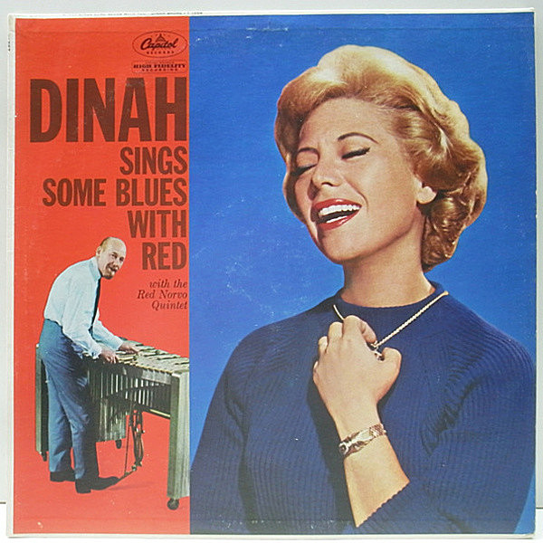 レコードメイン画像：レアな美品!! MONO 1st左ロゴ 虹ツヤ USオリジナル DINAH SHORE Dinah Sings Some Blues With Red Norvo Quintet ('60 Capitol) 絶品