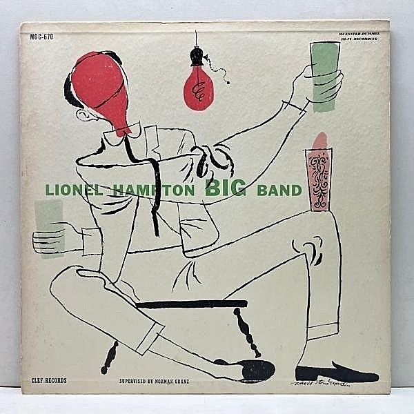 レコードメイン画像：良好!! Clef オリジナル MONO 黒ツヤ 深溝 LIONEL HAMPTON Big Band (MG C-670) David Stone Martin = DSMアート