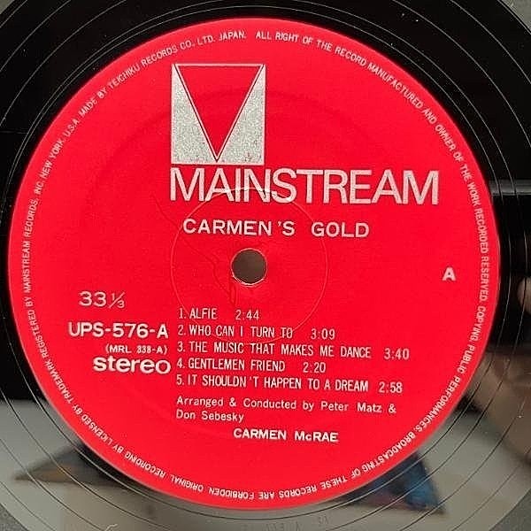 CARMEN McRAE / Carmen's Gold (LP) / Mainstream | WAXPEND RECORDS
