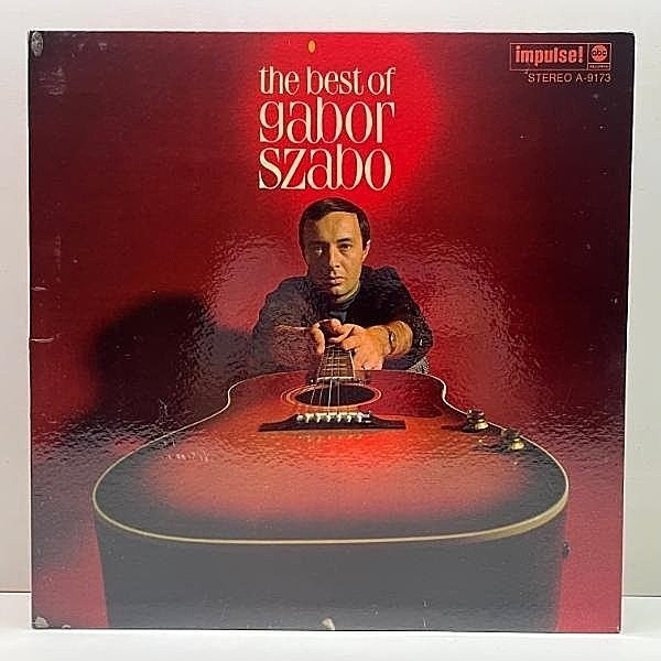 レコードメイン画像：Cut無し!良好! USオリジナル NYリム 赤黒 GFコート GABOR SZABO The Best Of ('68 Impulse AS-9173) ガボール・ザボ Psych Jazz Raga