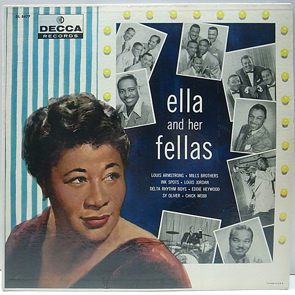 レコードメイン画像：美再生!良盤! FLAT 深溝 MONO オリジナル ELLA FITZGERALD Ella And Her Fellas ('57 Decca) Louis Armstrongとのデュエット 他