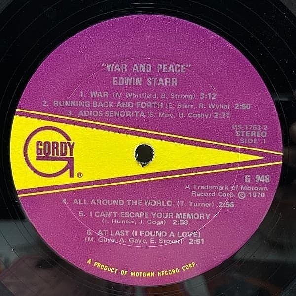 EDWIN STARR / War And Peace (LP) / Gordy | WAXPEND RECORDS