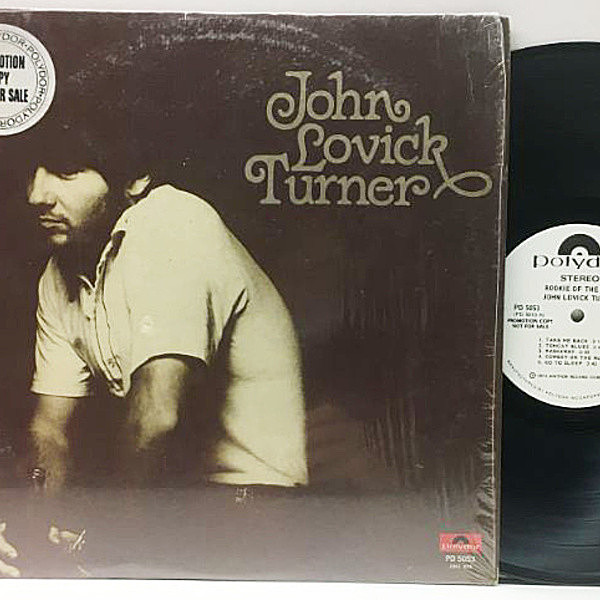 レコードメイン画像：シュリンク美品!! 白プロモ USオリジナル JOHN LOVICK TURNER Rookie Of The Year ('73 Polydor) 米マイナー SSW 好事家好みの隠れた珍盤