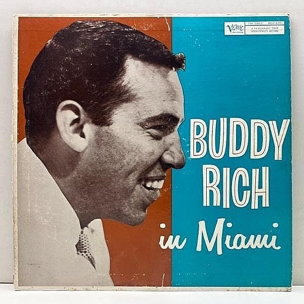 レコードメイン画像：USオリジナル MONO 初版トランペッター 深溝 BUDDY RICH In Miami ('58 Verve) 米 初回モノラル w/ Flip Phillips, Ronnie Ball