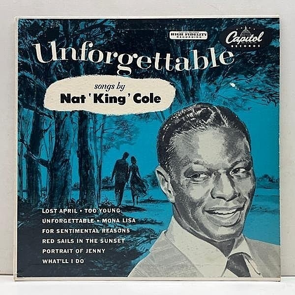 レコードメイン画像：Rare!! 10インチ MONO リング・パープル NAT KING COLE Unforgettable ('53 Unforgettable) ナット・キング・コール 不朽の名盤