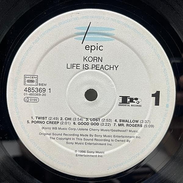KORN / Life Is Peachy オリジナル盤 LP Korn - Life Is Peachy (Ogv) [Vinyl] - Amazon.com Music