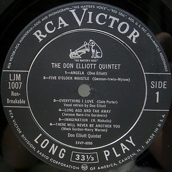 ジャズ・メロフォーン奏者Don Elliott のリーダーアルバム★オリジナル盤 DON ELLIOTT / The Don Elliott Quintet (LP) / RCA Victor
