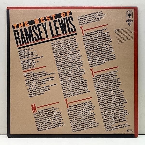 RAMSEY LEWIS / The Best Of (LP) / CBS | WAXPEND RECORDS