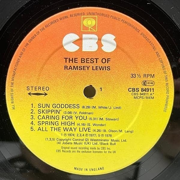 RAMSEY LEWIS / The Best Of (LP) / CBS | WAXPEND RECORDS