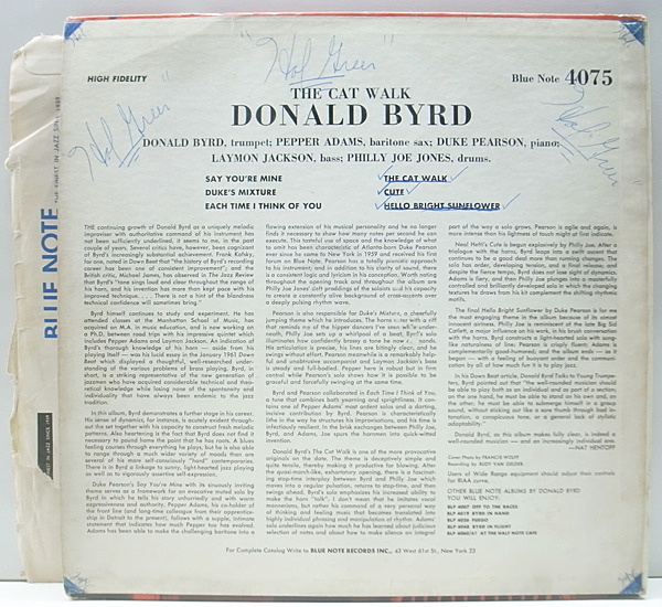 DONALD BYRD / The Cat Walk (LP) / Blue Note | WAXPEND RECORDS