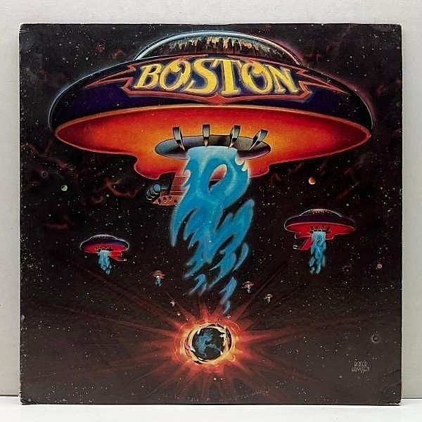 レコードメイン画像：良好!! 初版 PE規格 橙ラベル 手書きWly[Wally]刻印 USオリジナル BOSTON Same／1st ('76 Epic) 幻想飛行 Wally Traugott カッティング LP