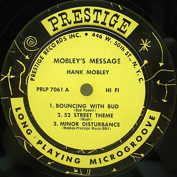 その他 LP Hank Mobley Mobleys Message VIJJ30030 PRESTIGE /00260 Hank Mobley – Mobley's Message | Releases | Discogs