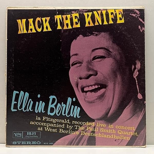 レコードメイン画像：美盤!! US初期プレス ELLA FITZGERALD Mack The Knife - Ella in Berlin (Verve V6-4041) エラ・フィッツジェラルド 傑作ライヴ