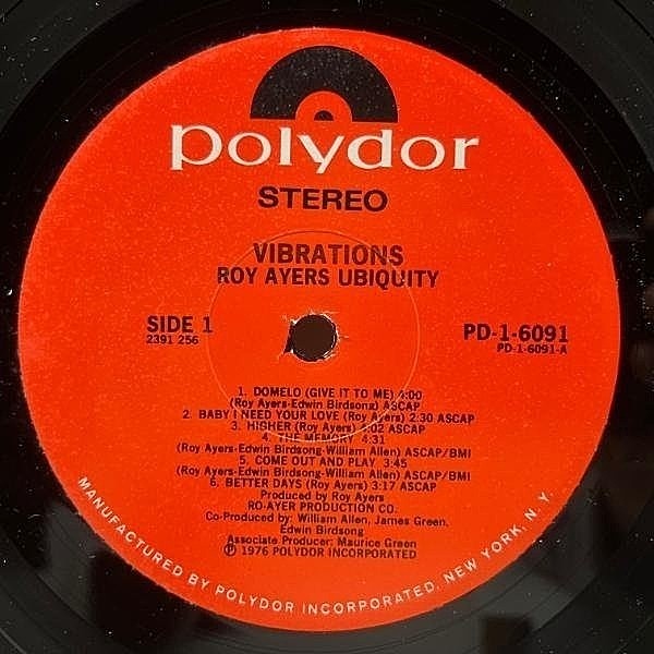 極美品 国内盤 LP ROY AYERS UBIQUITY/VIBRATIONS Roy Ayers