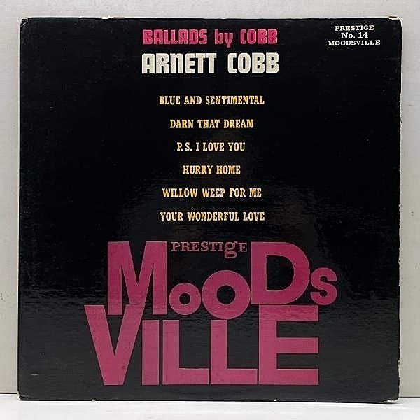 レコードメイン画像：USオリジナル MONO 深溝 RVG刻印 ARNETT COBB Ballads By Cobb (Moodsville MVLP 14) w/ Red Garland, George Duvivier 最高のワンホーン