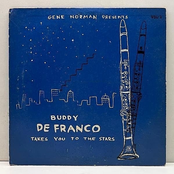 レコードメイン画像：希少 10インチ 原盤 USオリジナル BUDDY DeFRANCO QUARTET Takes You To The Stars (GNP Vol. 2) w/ Kenny Drew, Gene Wright, Art Blakey