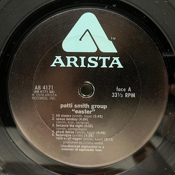 PATTI SMITH / Easter (LP) / Arista | WAXPEND RECORDS
