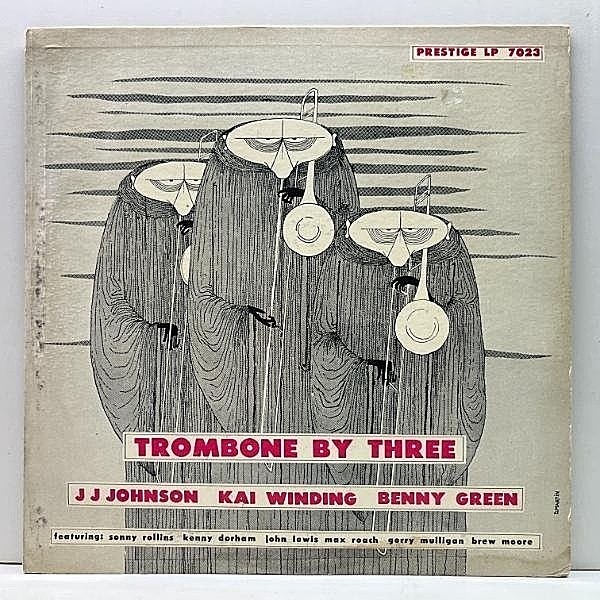 レコードメイン画像：【w/KENNY DORHAM, SONNY ROLLINS, GEORGE WALLINGTON,】NYC FLAT Orig. J.J. JOHNSON / KAI WINDING / BENNIE GREEN Trombone By Three