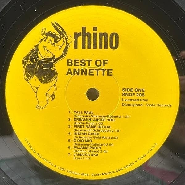 ANNETTE / The Best Of Annette (LP) / Rhino | WAXPEND RECORDS