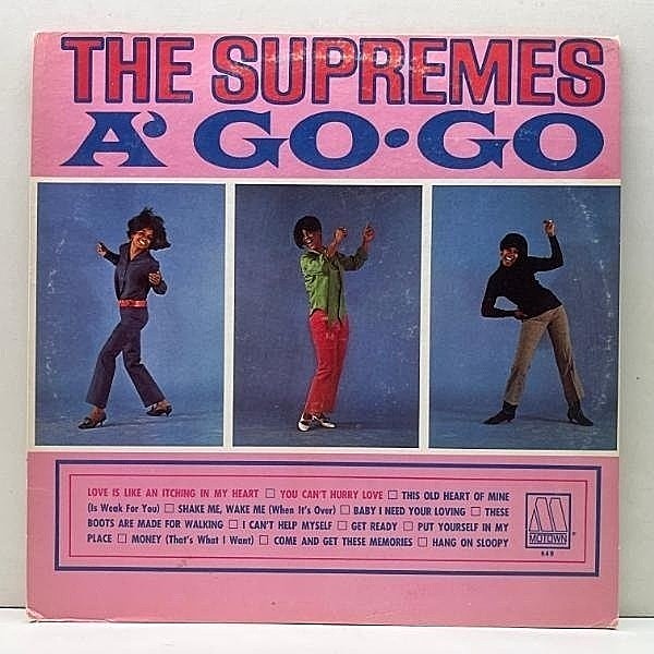 レコードメイン画像：USオリジナル MONO 深溝 THE SUPREMES A' Go-Go ('66 Motown) シュープリームス／ア・ゴー・ゴー 恋はあせらず ほか 名曲満載