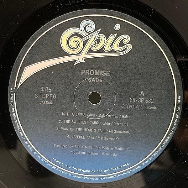SADE / Promise (LP) / Epic | WAXPEND RECORDS