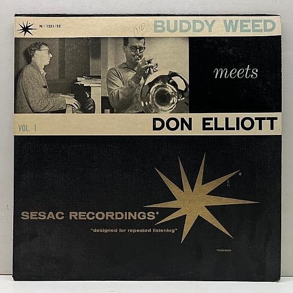 レコードメイン画像：【珍盤】良好!! MONO 深溝 USオリジナル BUDDY WEED Meets DON ELLIOT Vol. 1 ('60 Sesac) w/ Barry Galbraith 中間派好きはマスト